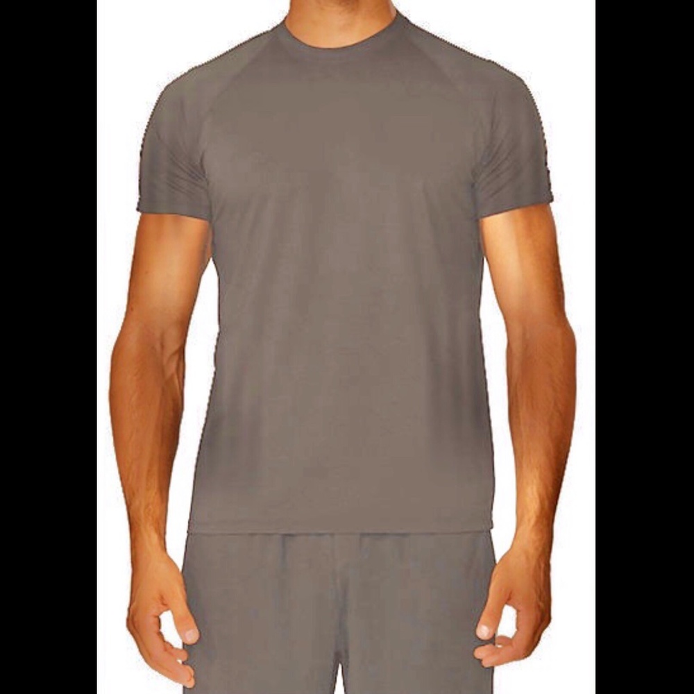 Alive Qwick Dry Active Athletic Fit Crewneck T-Shirt-Pewter